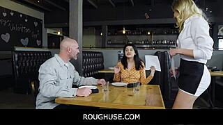 Roughuse -Freeuse Big Tits Milf Waitress Fucked By Customer In Front Of His Wife - Kenzie Anne Leda Lotharia