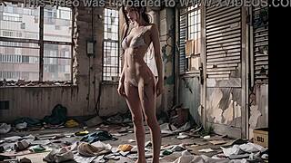 Found a cute Japanese teen in abandoned school, exploring hentai vibes