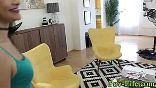 Teen cutie gobbles big cock in hardcore POV action.