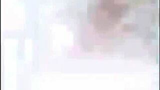 filling her smooth shaved pussy in this homemade bbw scene