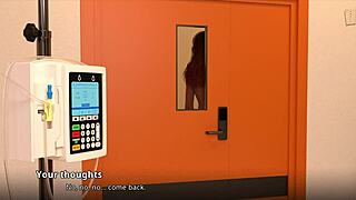 the sexy nurse gives a footjob in the hospital anime style