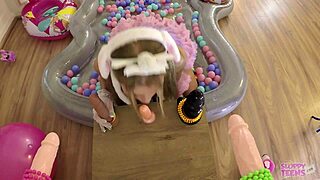 Camgirl Zlata Shine gets caught giving a blowjob to her fan