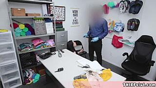 i caught this cute teen judy jolie shoplifting and she bent over for me