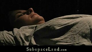 teen bound tight for intense bdsm orgasm and cumshot action