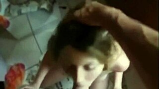 teen handles big dick for blowjob and cumshot