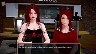 in my new family, the teen with small tits and big ass plays games at home