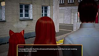 in my new family, the teen with small tits and big ass plays games at home