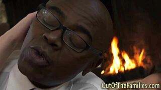 Amateur Sucking Black Rod with Handjob and Facial Cumshot