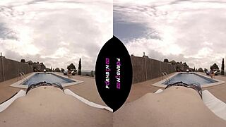 Young Latina Wants To Fuck Outdoors In The Pool!