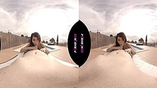 Young Latina Wants To Fuck Outdoors In The Pool!