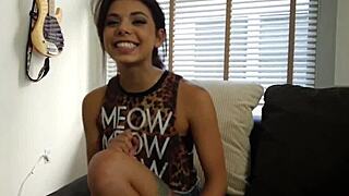 Gorgeous Latina stepsis sucking my fat cock hard