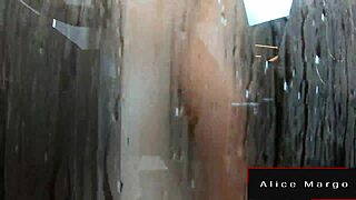 Sexy blonde teen masturbates in the shower with toys, reaching orgasm in homemade video