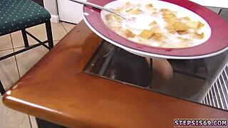 Hot teen 18+ sucks stepbro's banana in tight pussy hardcore sex.