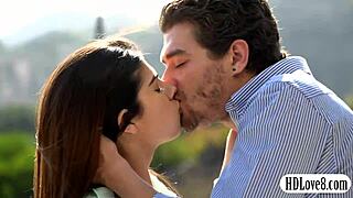 cute teen babe gets fucked and cum facialed with big cock