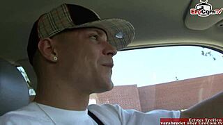 skinny blonde slut gets huge cumshot on tits and face 😍