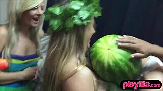 naughty teens say 'let's party in the dorm'