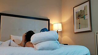 Petite goth alternative girl performs intriguing oral act