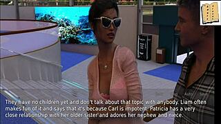 wife and stepmother explore big asses in game