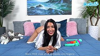 can you believe this cute brunette teen 18+ stuffing her pussy with toys?