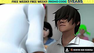 Hentai Teacher Demonstrates Sex Techniques In University Class.