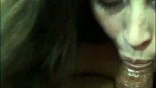 Wow, can this gorgeous amateur with natural big tits swallow after an amazing blowjob?