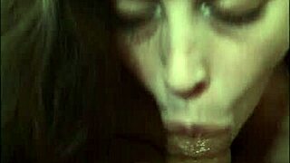 Wow, can this gorgeous amateur with natural big tits swallow after an amazing blowjob?