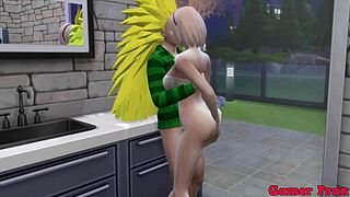 Hinata and Sakura Chat Sex Preferences, Radi Proposes Trio, Ends in Table Fuck With Creampie