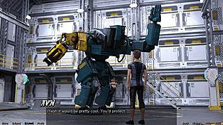 Half Robot Girl Flirts With Big Cock In Space