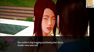 in my new family, brunette milf shows big ass