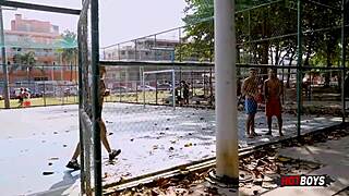 Young Cariocas guys took me hard in wild threesome action.