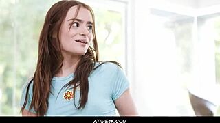 Blonde Babysitter Seduces Brunette Teen with Face Sitting and Fingering