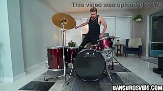 Teen bends over for big cock.