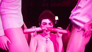 A student was slammed by two dicks in a club. 3D anime hentai uncensored action unfolds!