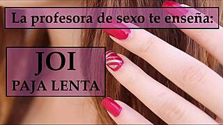 I follow the teacher's jerk off instructions to cum