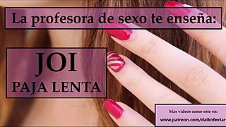 I follow the teacher's jerk off instructions to cum