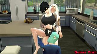 hinata and friends have a big orgy in the kitchen