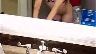 fucking tiny petite freshman i met at town club in hotel bathroom