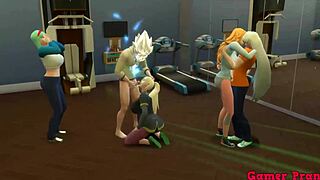 Hey, check this wild anime cosplay orgy at the gym with Boruto as DJ! Everyone ends up banging hard.