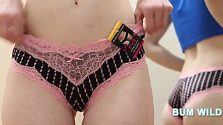 Sexy lingerie is worn by teen 18+ and young 18+ in this video scene today