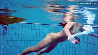 horny czech teen strips down quick to flaunt sexy body by the pool