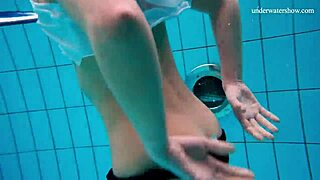 horny czech teen strips down quick to flaunt sexy body by the pool