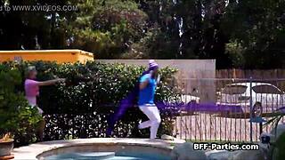 Foursome Cosplay Fuck With Slutty Super Heroes In Costumes