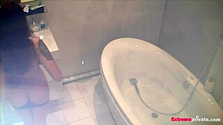 My stepdaughter playing with herself in the tub