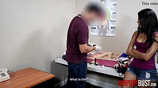 Does the cute Latina teen make a fuck deal with the officer for her big cock in doggystyle deepthroat?