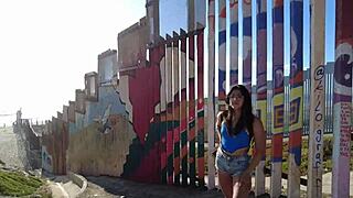 Skinny Latina Krista Reyes rides hard in casting