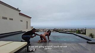 Skinny Latina Krista Reyes rides hard in casting