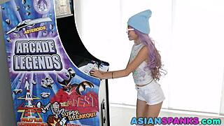 asian gamer teen gets hard fucked by monster cock