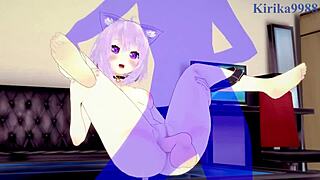 inugami korone and nekomata okayu are having intense sex in this hololive vtuber hentai cartoon