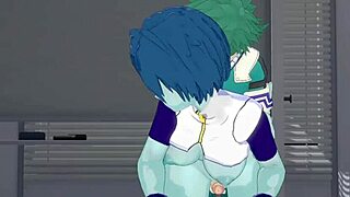 Toru Hagakure And Bubble Girl Share Intense Sex With Izuku Midoriya In Hentai