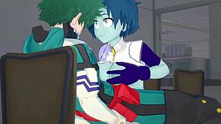 Toru Hagakure And Bubble Girl Share Intense Sex With Izuku Midoriya In Hentai